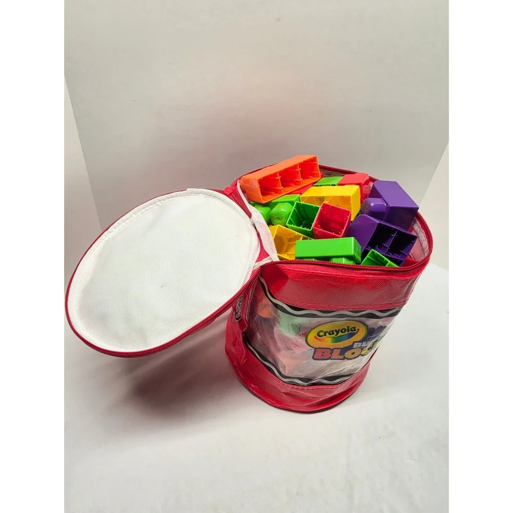 Crayola Building Blocks Red Crayon Storage Bag Kids at Work Large Blocks Set